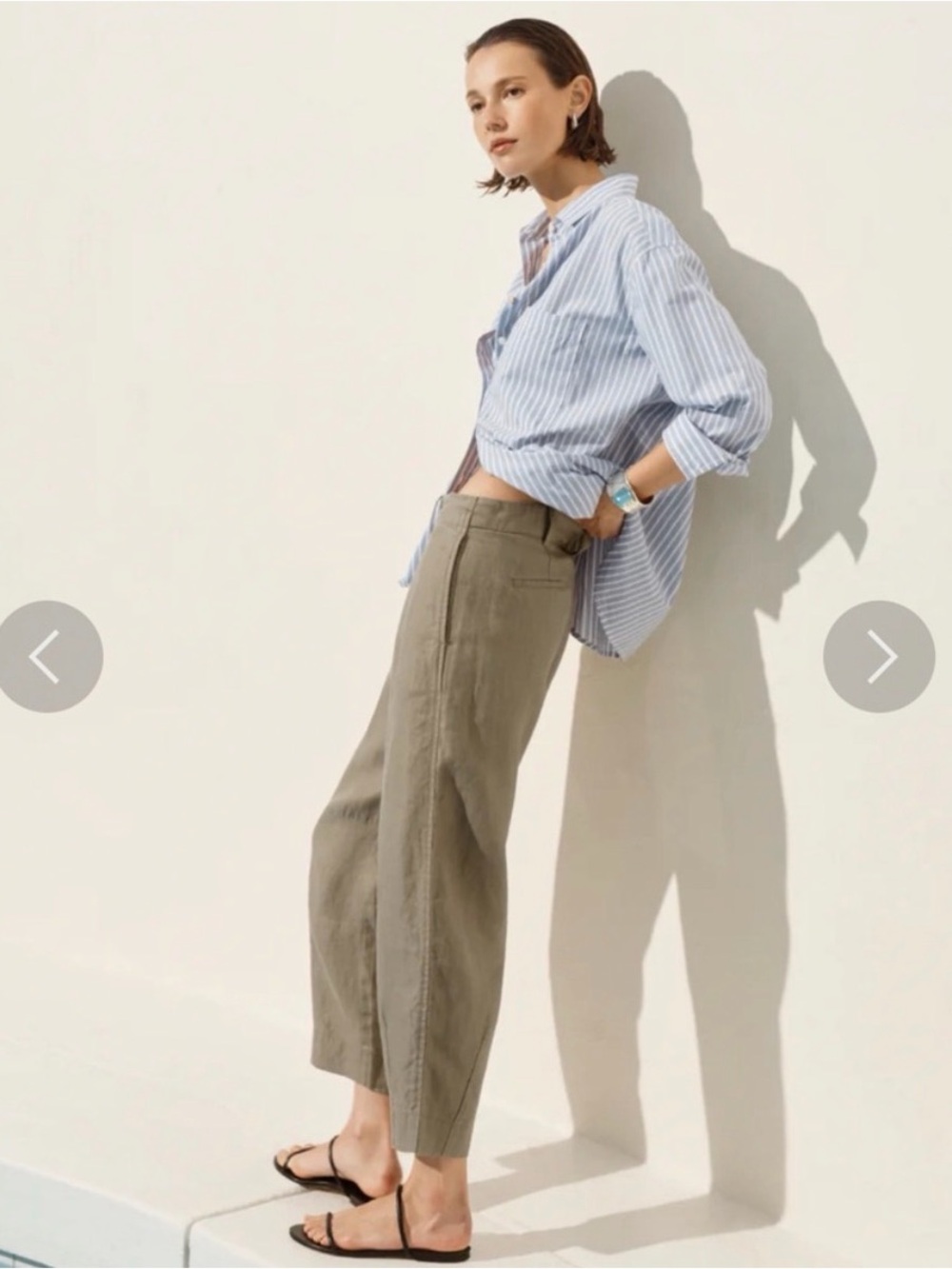 AYR Bam Pant in Sand, Linen, size 6. NWOT